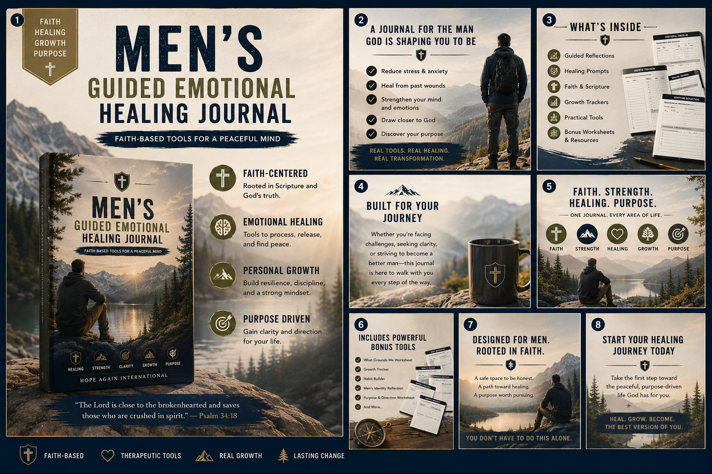 Men's Guided Emotional Healing Journal