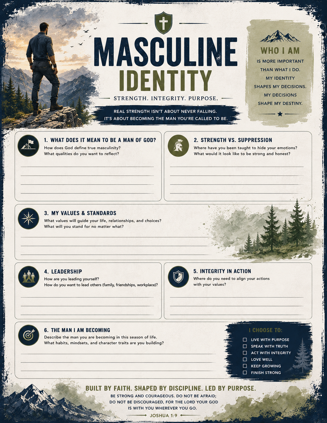 Men's Guided Emotional Healing Journal