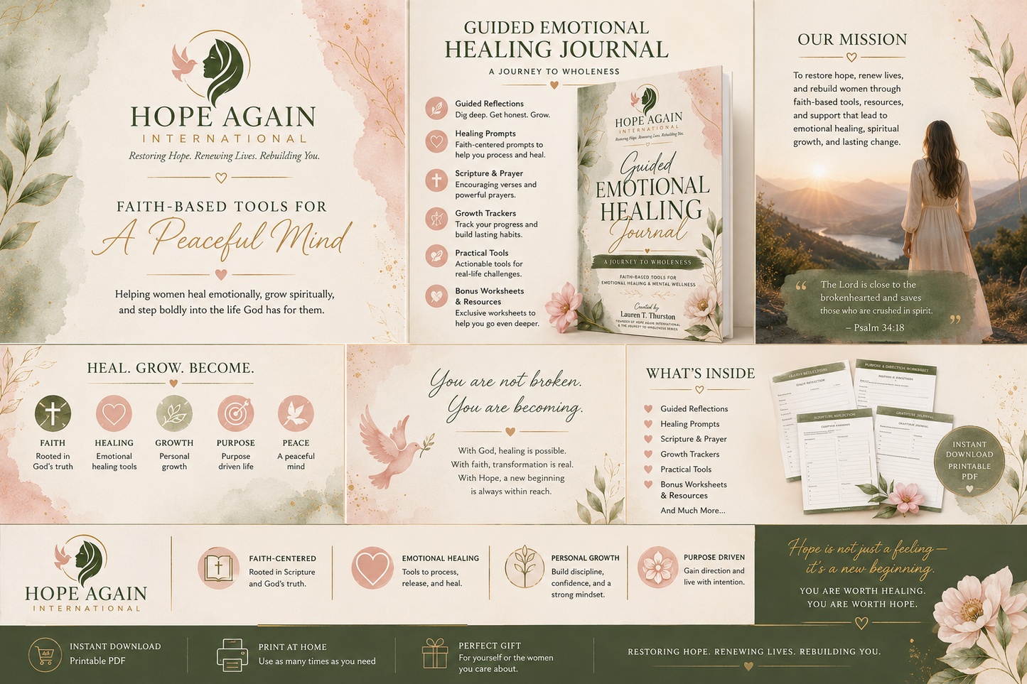 Woman's Guided Emotional Healing Journal