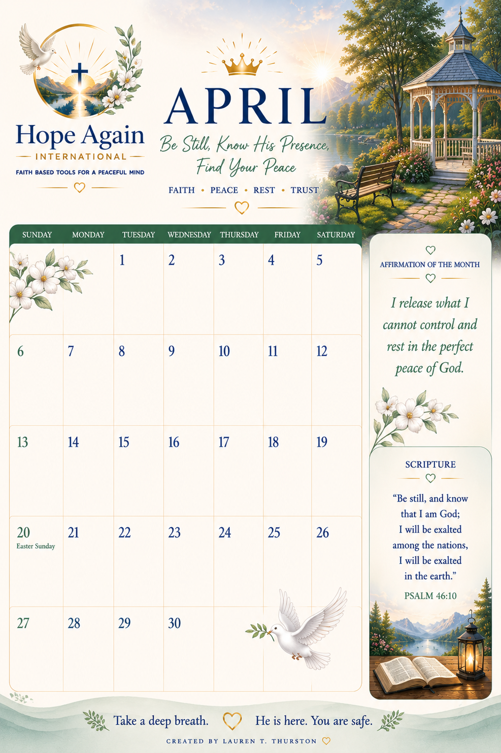 Printable Affirmation Calander Bundle