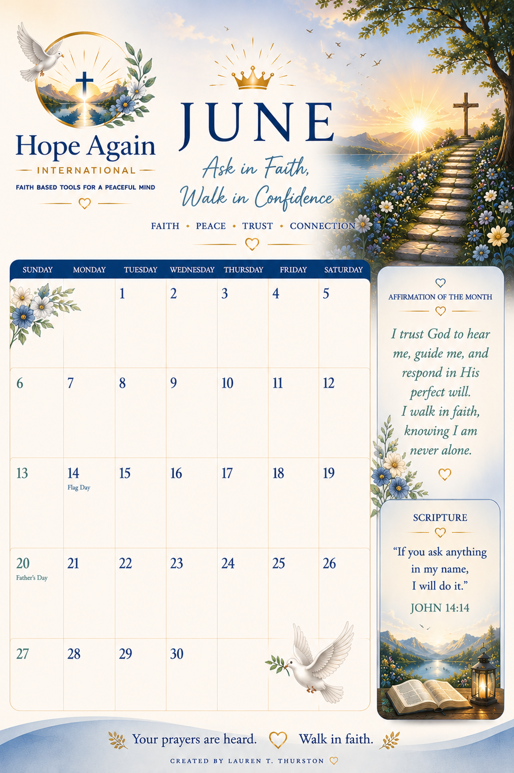 Printable Affirmation Calander Bundle
