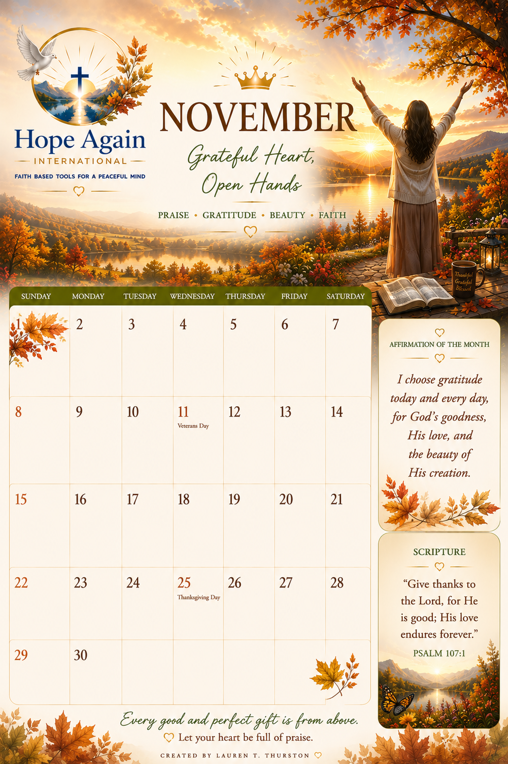Printable Affirmation Calander Bundle