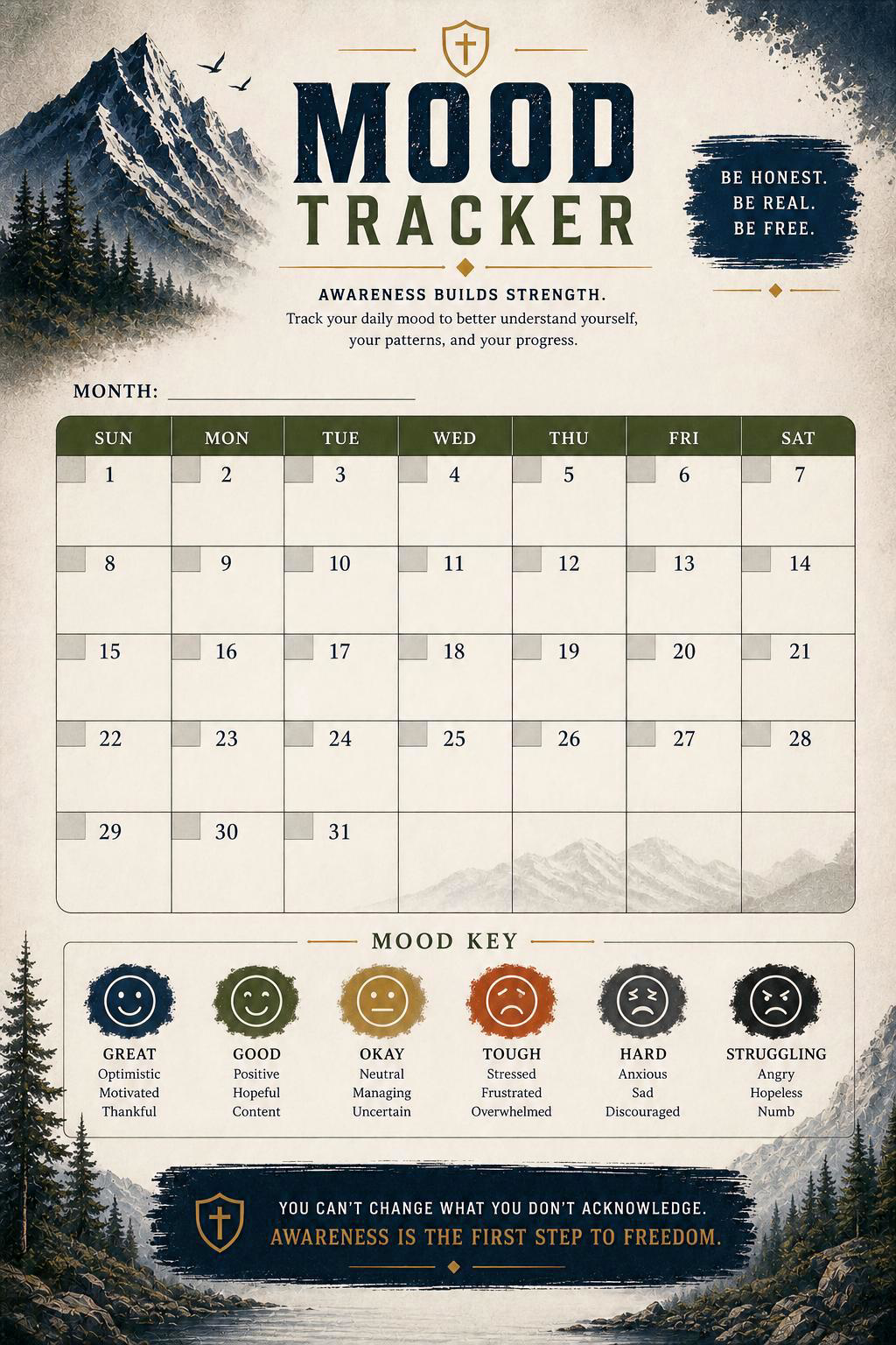 Men's Guided Emotional Healing Journal