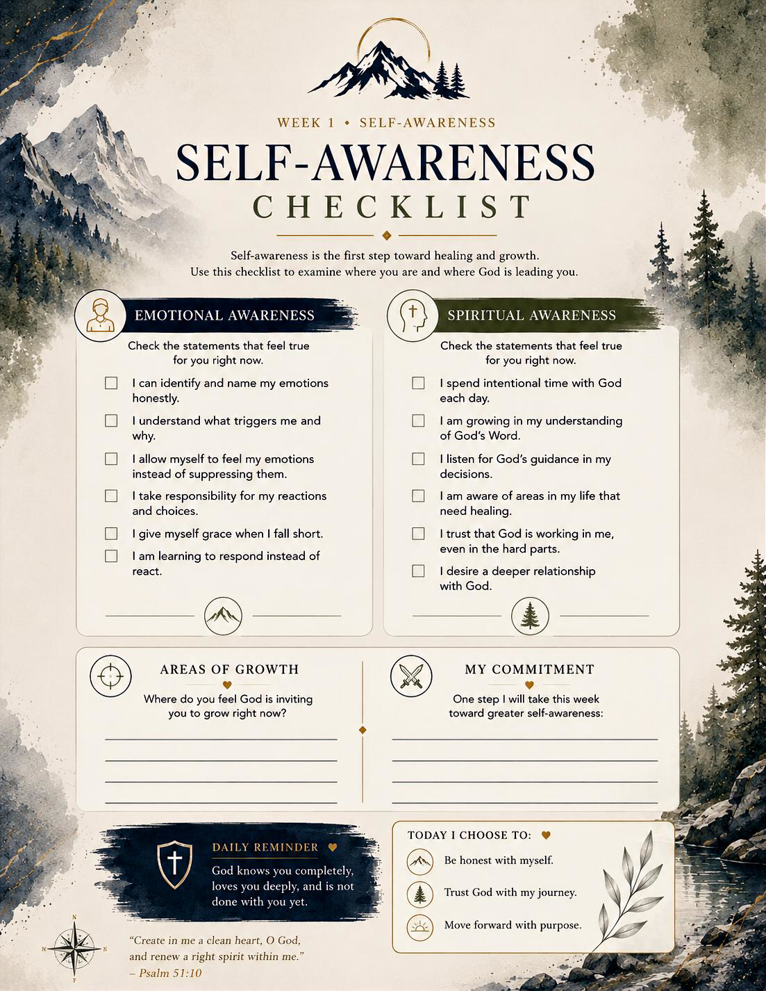 Men's Guided Emotional Healing Journal